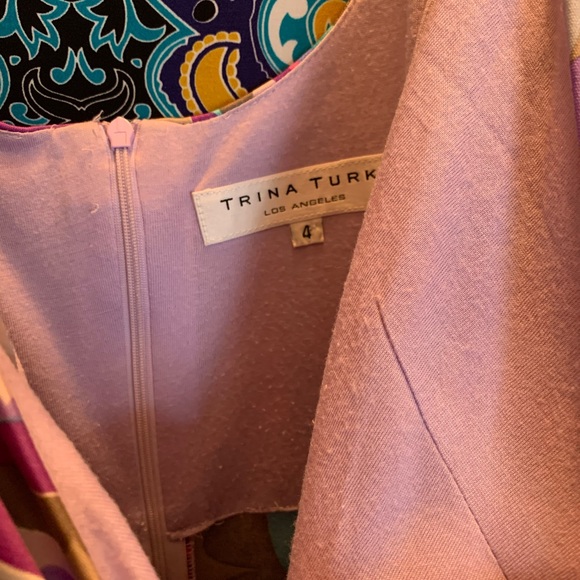 Colorful Trina Turk Silk Sun Dress Size 4 - Picture 7 of 7